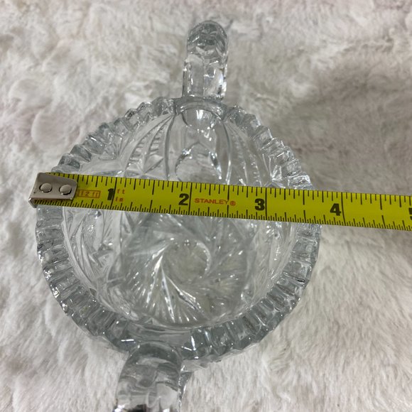 Antique American Cut Glass Sugar Bowl with Handles - Picture 9 of 10